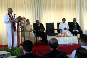 Speaker addressing the occasion